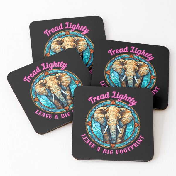 Item preview, Tread Lightly, Leave A Big Footprint. elephant head designed and sold by ElephantVibes.
