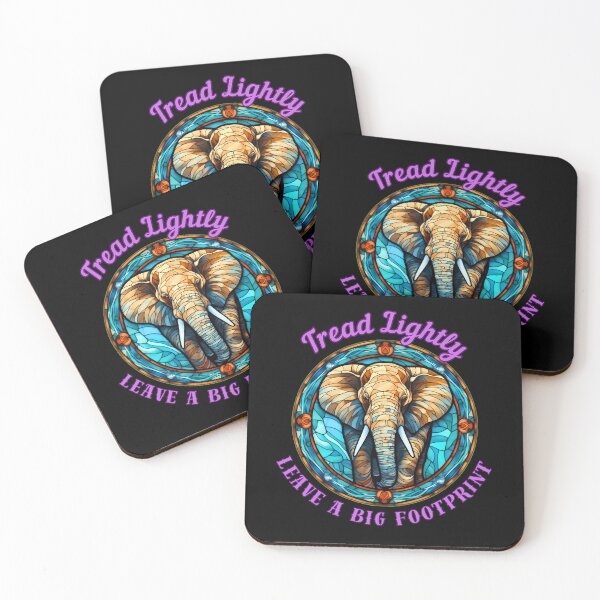 Item preview, Tread Lightly, Leave A Big Footprint. elephant face designed and sold by ElephantVibes.