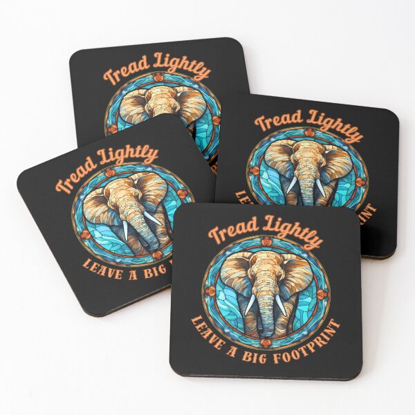 Item preview, Tread Lightly, Leave A Big Footprint. elephant portrait designed and sold by ElephantVibes.