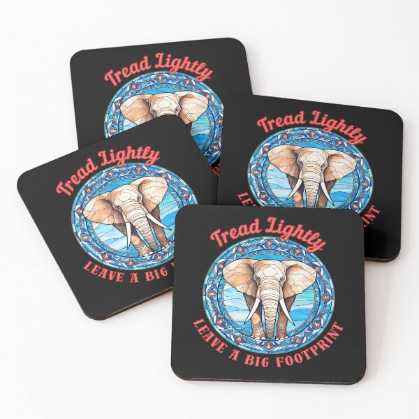Item preview, Tread Lightly, Leave A Big Footprint. happy elephant designed and sold by ElephantVibes.