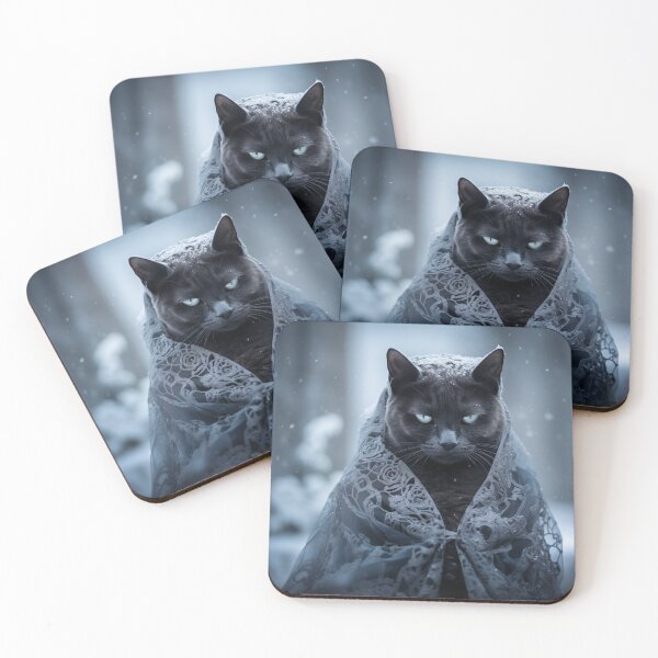 Item preview, Goth Black British Shorthair Cat designed and sold by Nocturne  Paws.