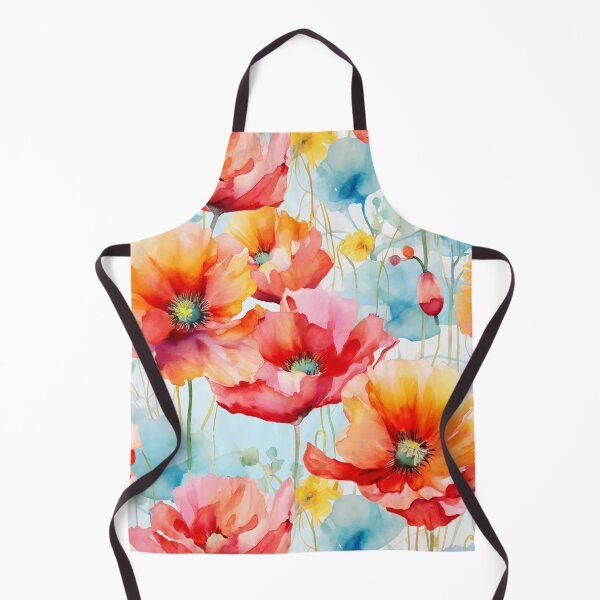 Item preview, Sunlit Poppies - watercolor floral pattern inspired by Impressionism designed and sold by HAL2501.