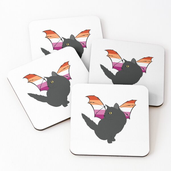 Item preview, Lesbian Pride Bat Cat designed and sold by ashstash.