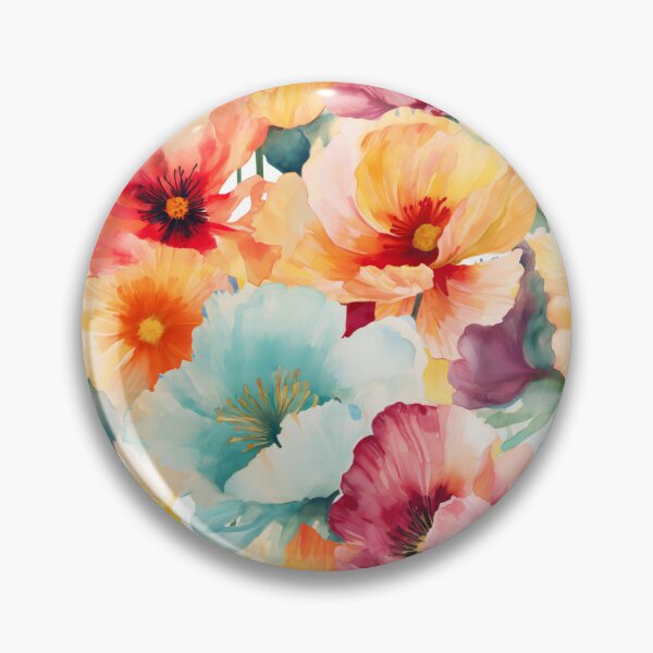 Item preview, Sunlit Poppies 2 - watercolor floral pattern inspired by Impressionism designed and sold by HAL2501.