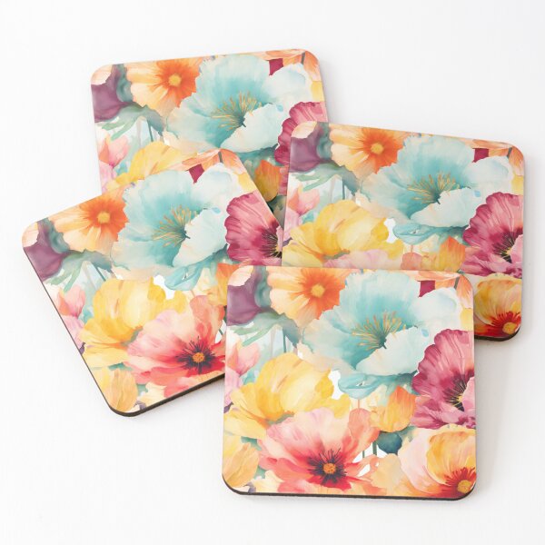 Item preview, Sunlit Poppies 2 - watercolor floral pattern inspired by Impressionism designed and sold by HAL2501.