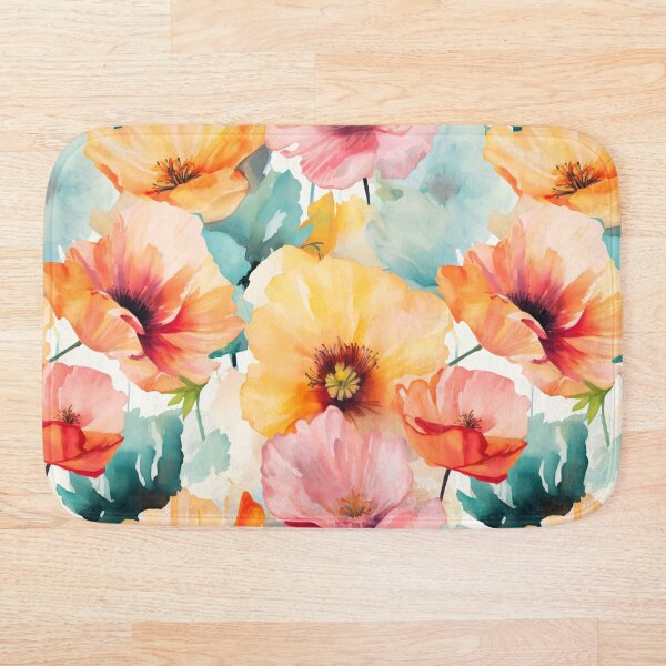 Artikelvorschau, Sonnenbeschienene Mohnblumen 3 – Aquarell-Blumenmuster, inspiriert vom Impressionismus entworfen und verkauft von HAL2501.