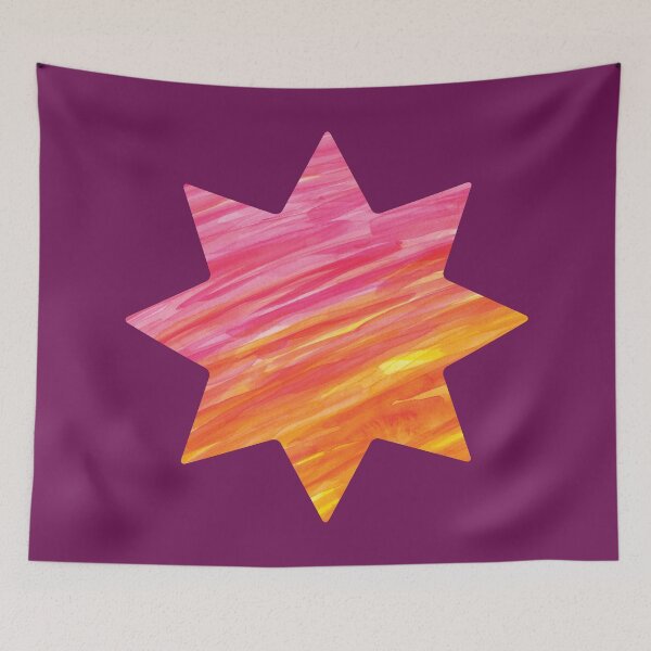 Item preview, Strawberry Orange Sunrise Star designed and sold by Alexandria Levin.
