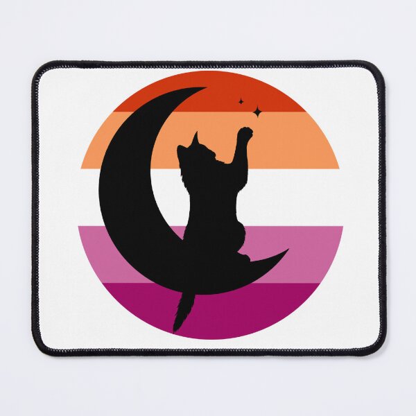 Item preview, Lesbian Pride Moon Cat designed and sold by ashstash.