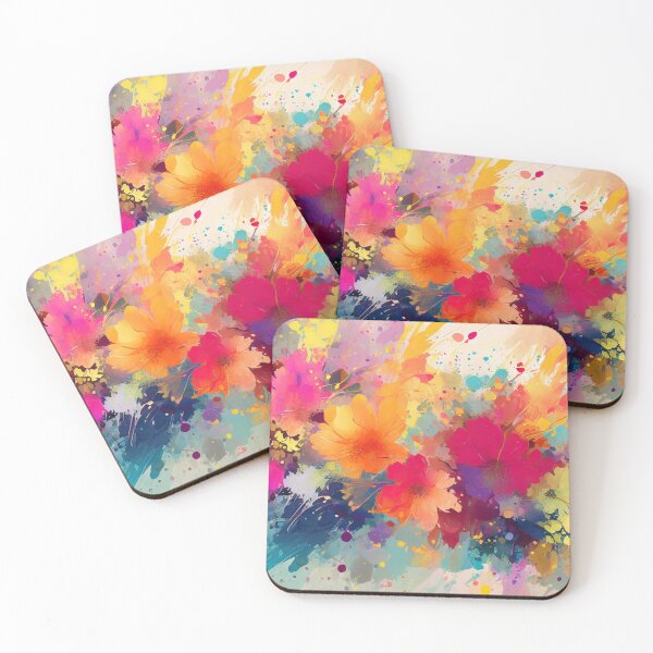 Item preview, Abstract art colorful watercolor painting flowers designed and sold by Jubjangm3.