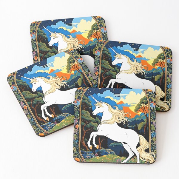 Item preview, The Last Unicorn Tapestry Fan Art #unicorn #thelastunicorn designed and sold by Earth Nature Creations.