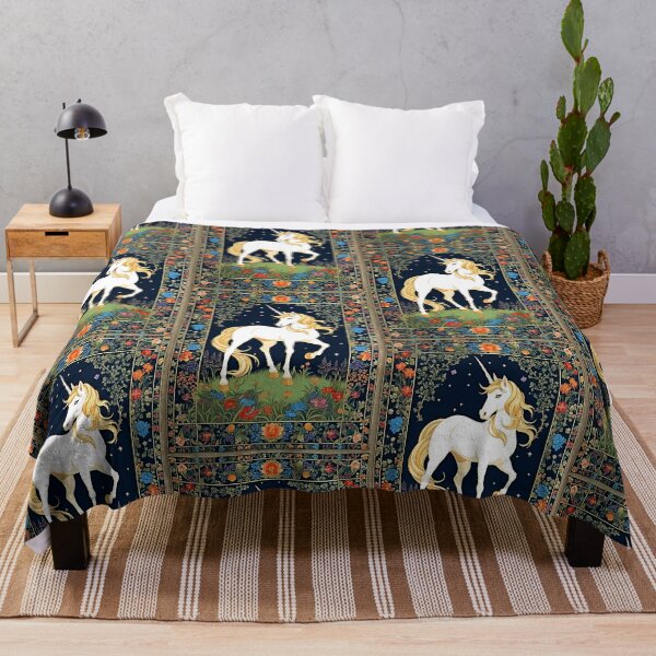 Item preview, ✨ Colorful The Last Unicorn Tapestry Fan Art #unicorn #thelastunicorn #LastUnicorn #Fantasy designed and sold by Earth Nature Creations.
