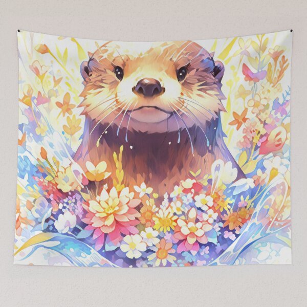 Item preview, Cute Pastel Watercolor Otter designed and sold by TheAnimalZ00.