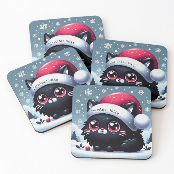 Item preview, Santa Hat Kitty Winter Delight designed and sold by inkArtistryfine.