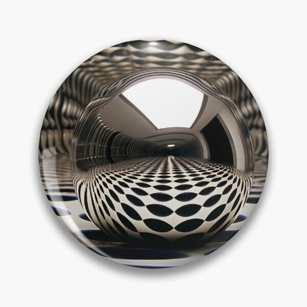 Item preview, optical illusion mirrored op art print, designed and sold by dcrc.