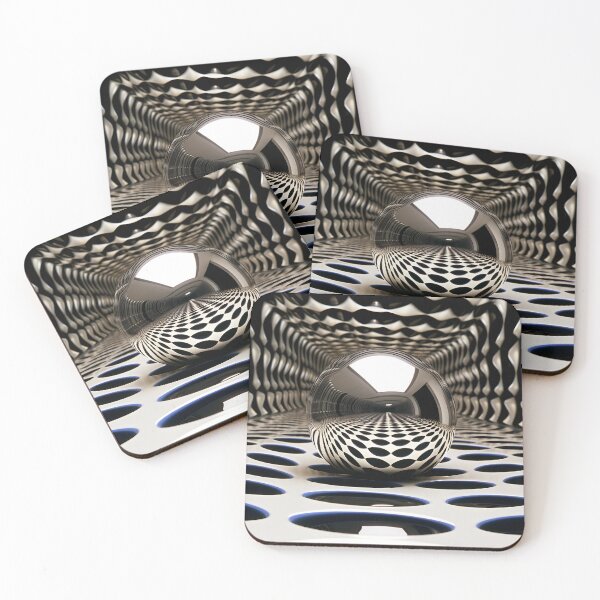 Item preview, optical illusion mirrored op art print, designed and sold by dcrc.