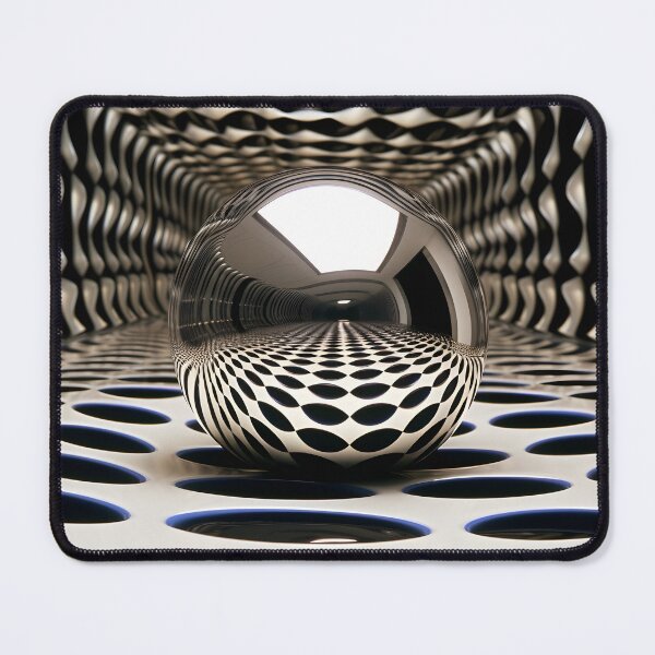 Item preview, optical illusion mirrored op art print, designed and sold by dcrc.