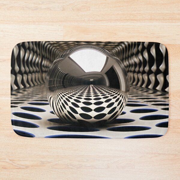 Item preview, optical illusion mirrored op art print, designed and sold by dcrc.