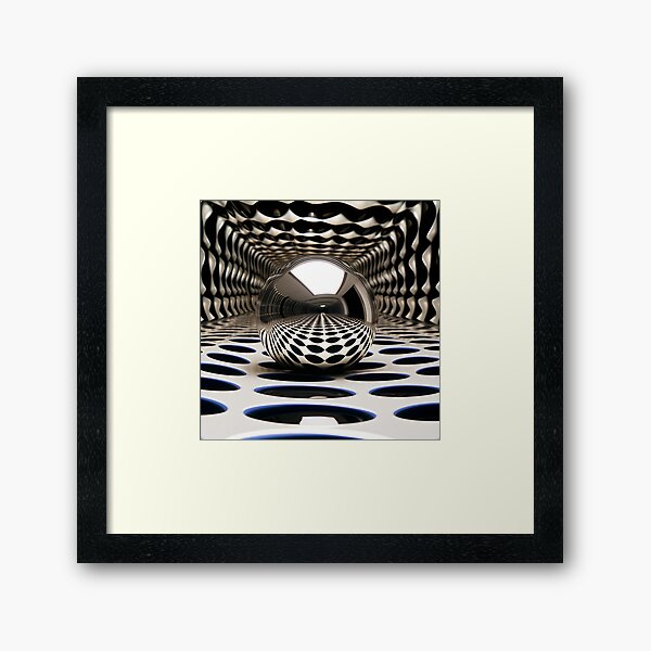 Aperçu de l'œuvre impression d'art op en miroir d'illusion d'optique, créée et vendue par dcrc.