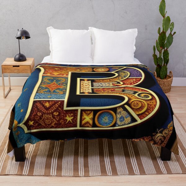 Item preview, Framed Patchwork style letter "B" designed and sold by Roxburylane.