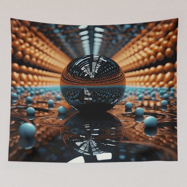 Item preview, optical illusion mirrored op art print, designed and sold by dcrc.