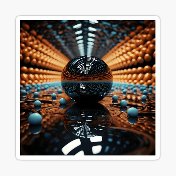 Item preview, optical illusion mirrored op art print, designed and sold by dcrc.