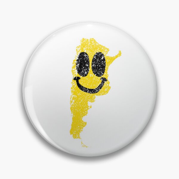 Item preview, Smile with Style: Wear Your Happiness Map - Unique Argentina Map Happy Smiling Face! DISTRESSED VERSION designed and sold by pelagio.
