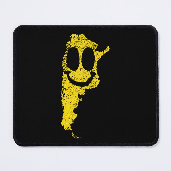 Item preview, Smile with Style: Wear Your Happiness Map - Unique Argentina Map Happy Smiling Face! DISTRESSED VERSION designed and sold by pelagio.