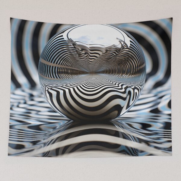Item preview, optical illusion mirrored op art print designed and sold by dcrc.