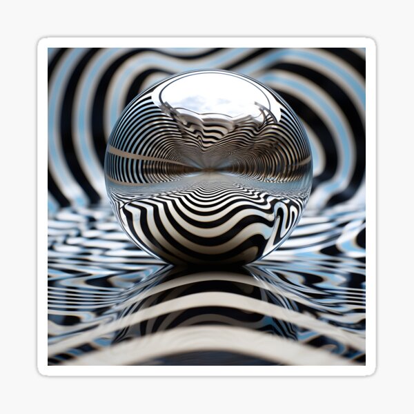 Item preview, optical illusion mirrored op art print designed and sold by dcrc.