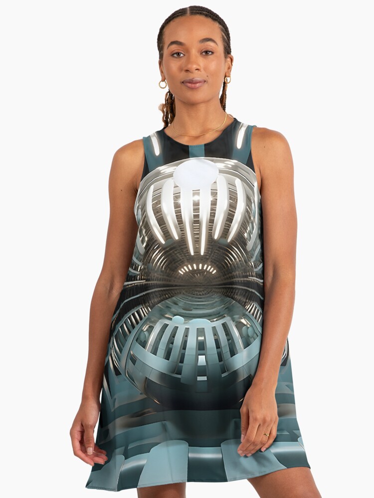 optical illusion mirrored op art print" A-Line Dress for Sale by dcrc |  Redbubble