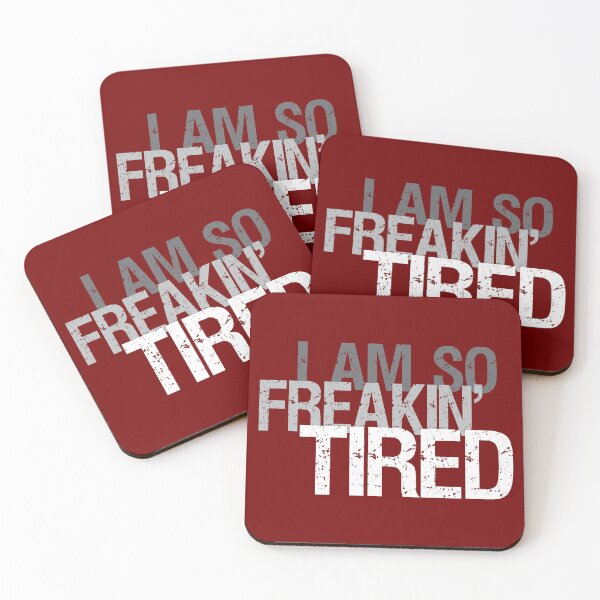 Item preview, So Freaking Tired - Tired Quotes Sayings - Distressed Grunge Text designed and sold by WIZECROW.