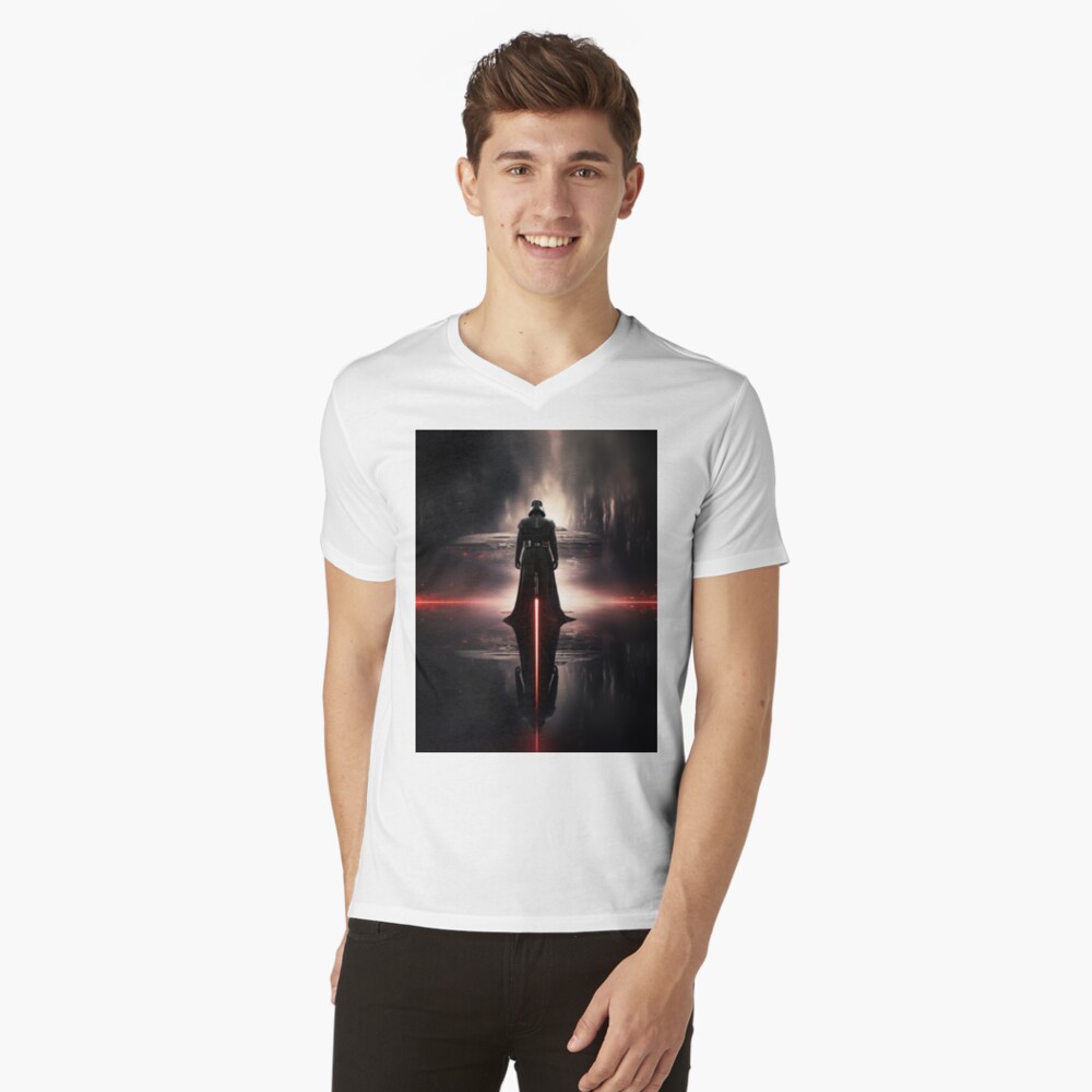 Vista previa del artículo con la obra «Camiseta de cuello en V», diseñado y vendido por NoobsDesign.