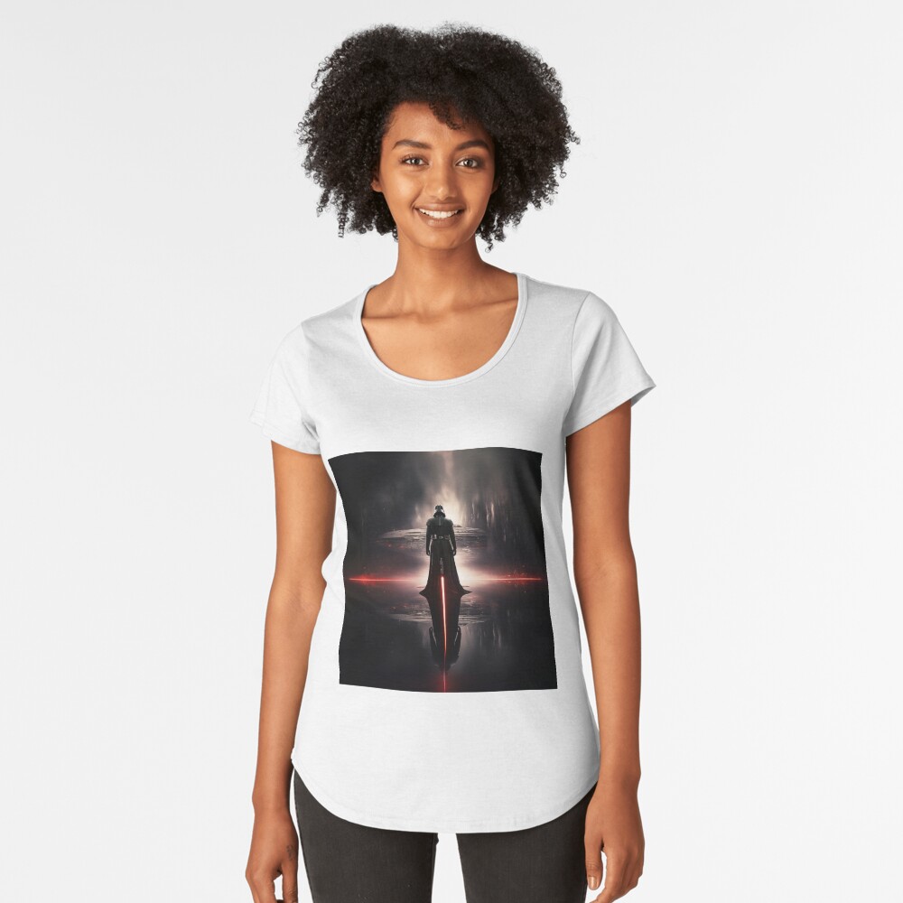 Vista previa del artículo con la obra «Camiseta premium de cuello ancho», diseñado y vendido por NoobsDesign.
