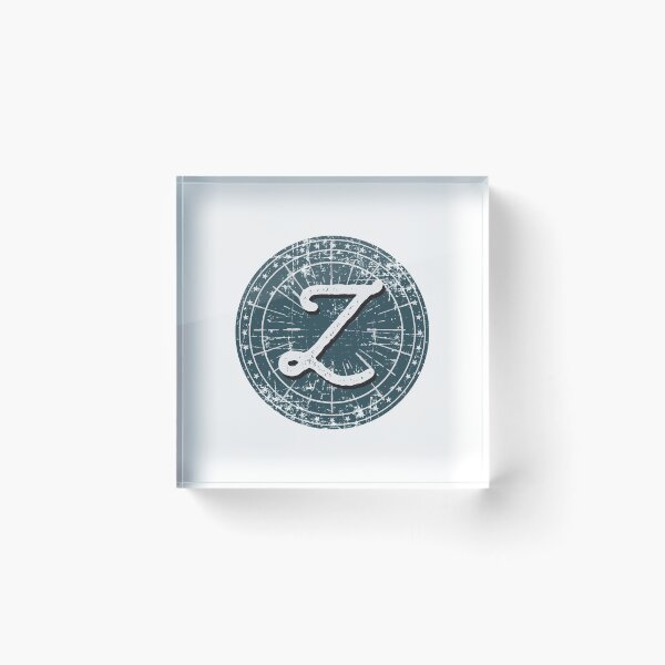Item preview, Monogram Z Vintage Sunburst Circle designed and sold by simplymonogram.