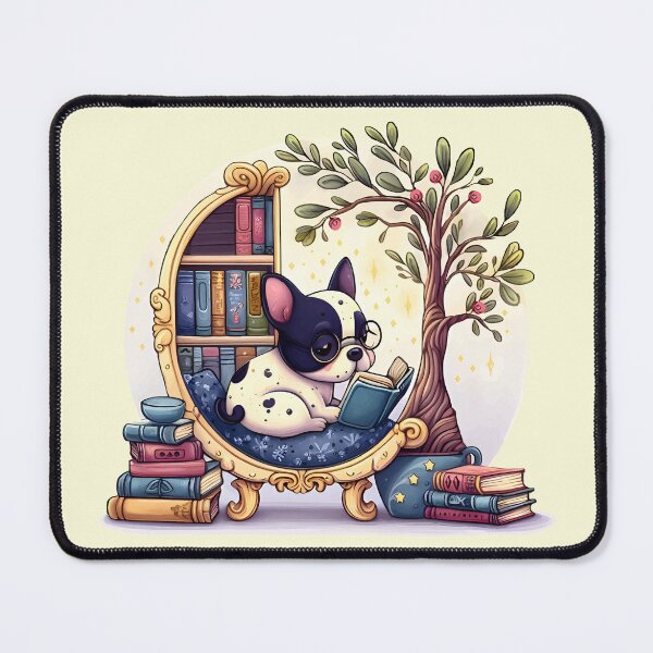 Item preview, Frenchie's Book Nook Retreat designed and sold by BarkandStick.