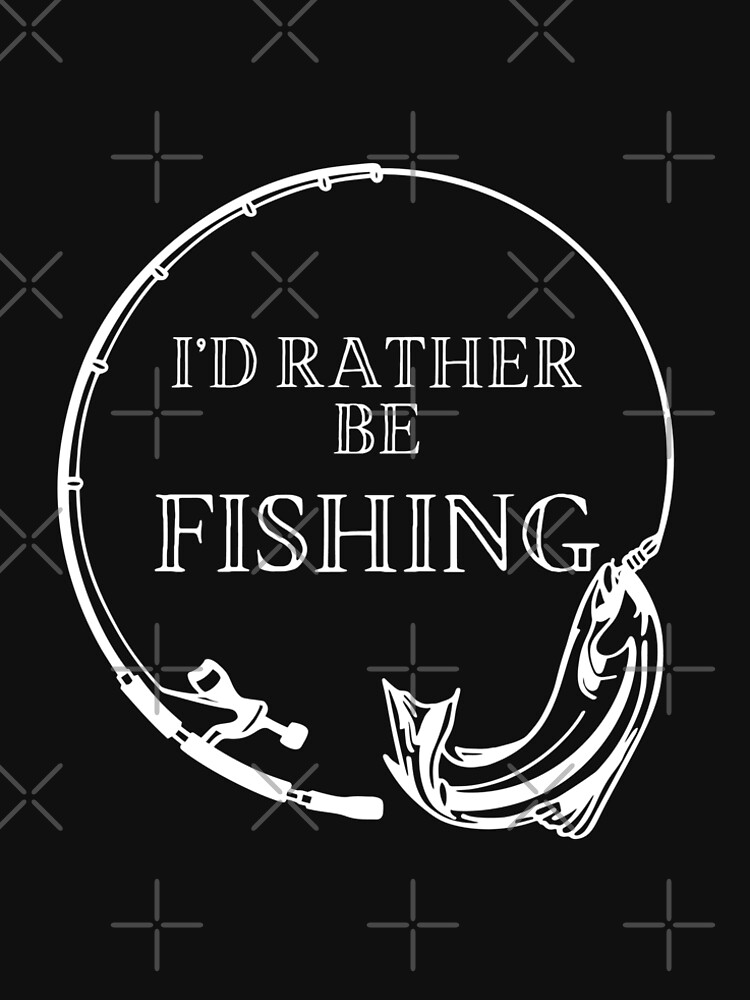 Thumbnail 4 of 4, Premium T-Shirt, I'd Rather Be Fishing designed and sold by FridPix.