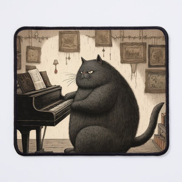 Item preview,  cat playing piano designed and sold by ururuty.