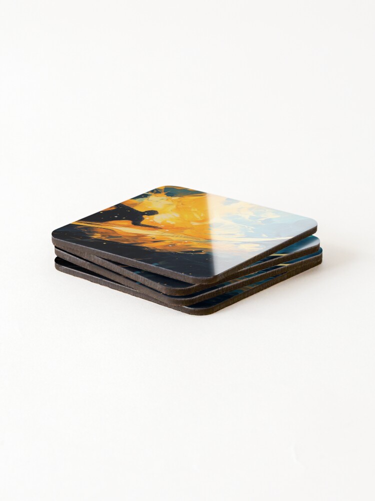 Thumbnail 4 of 5, Coasters (Set of 4), Liquid designed and sold by RicoInStudios.