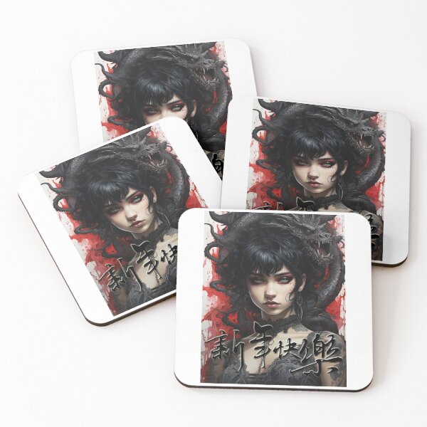 Item preview, Black Gothic Dragon; Happy New Year; designed and sold by StickerApe.