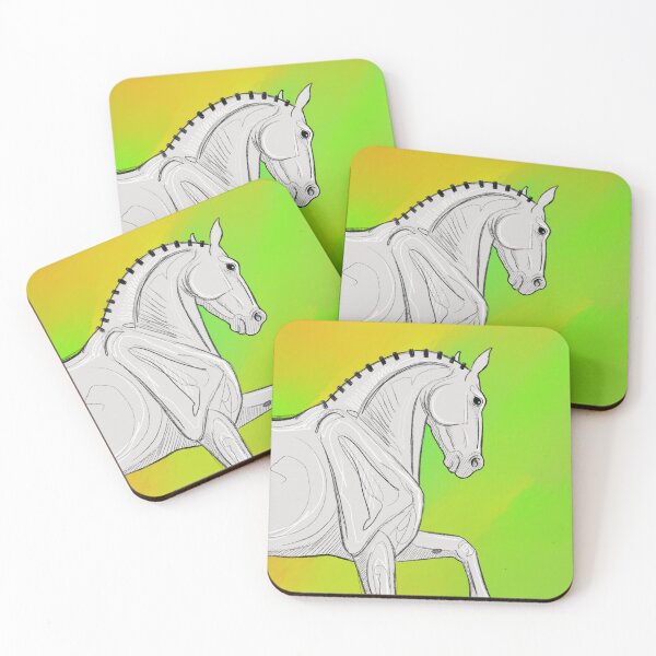 Item preview, Sketchy White Horse on Citrus Colors designed and sold by DappledMoon.