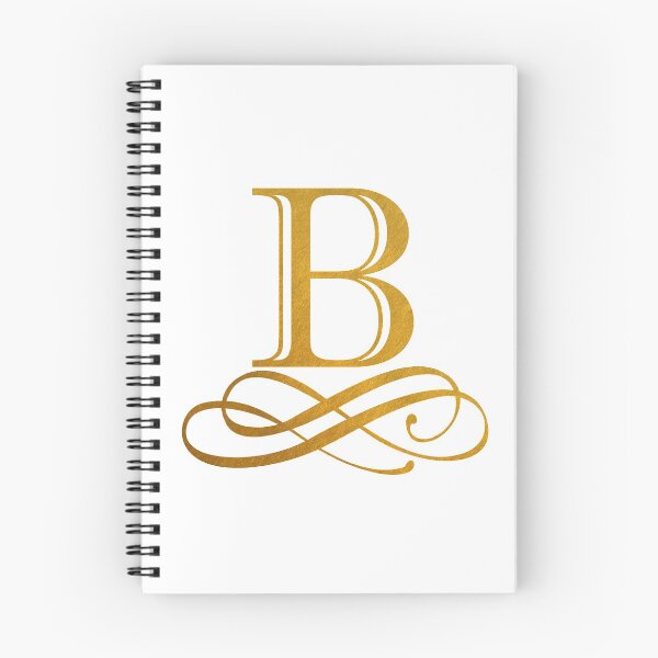 Item preview, Monogram B Gold Ribbon Flourish designed and sold by simplymonogram.