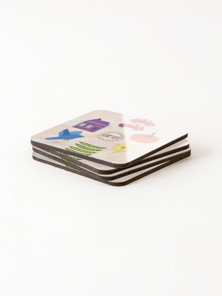 Thumbnail 4 of 5, Coasters (Set of 4), Learning Colours designed and sold by LibraryForAll.