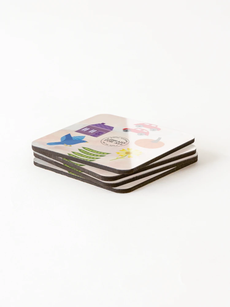 Thumbnail 4 of 5, Coasters (Set of 4), Learning Colours designed and sold by LibraryForAll.