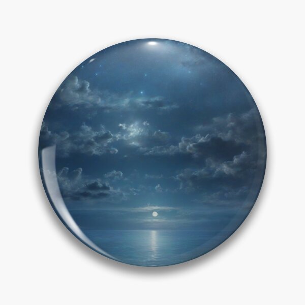 Item preview, Moonlit Serenity: Reflections on Blue Waters with Stars and Mini Clouds designed and sold by RedArtG09.