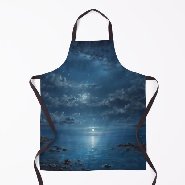 Item preview, Moonlit Serenity: Reflections on Blue Waters with Stars and Mini Clouds designed and sold by RedArtG09.