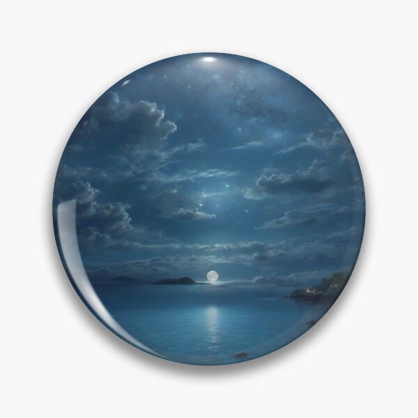 Item preview, Celestial Tranquility: Moonlight Dance on the Blue Waters with Starry Skies designed and sold by RedArtG09.