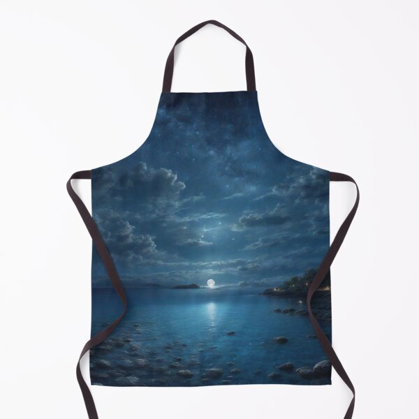 Item preview, Celestial Tranquility: Moonlight Dance on the Blue Waters with Starry Skies designed and sold by RedArtG09.