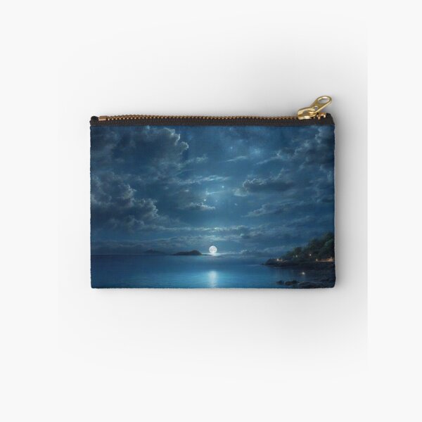 Item preview, Celestial Tranquility: Moonlight Dance on the Blue Waters with Starry Skies designed and sold by RedArtG09.
