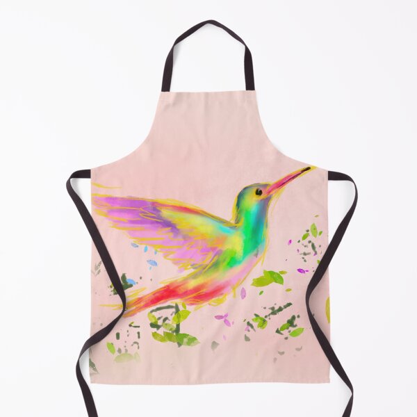 Item preview, Rainbow hummingbird with leaves designed and sold by jReneeLovesArt.