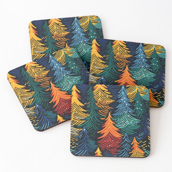 Item preview, Whimsical Forest: Vibrant Evergreen Christmas Pattern designed and sold by 21 Tulips.